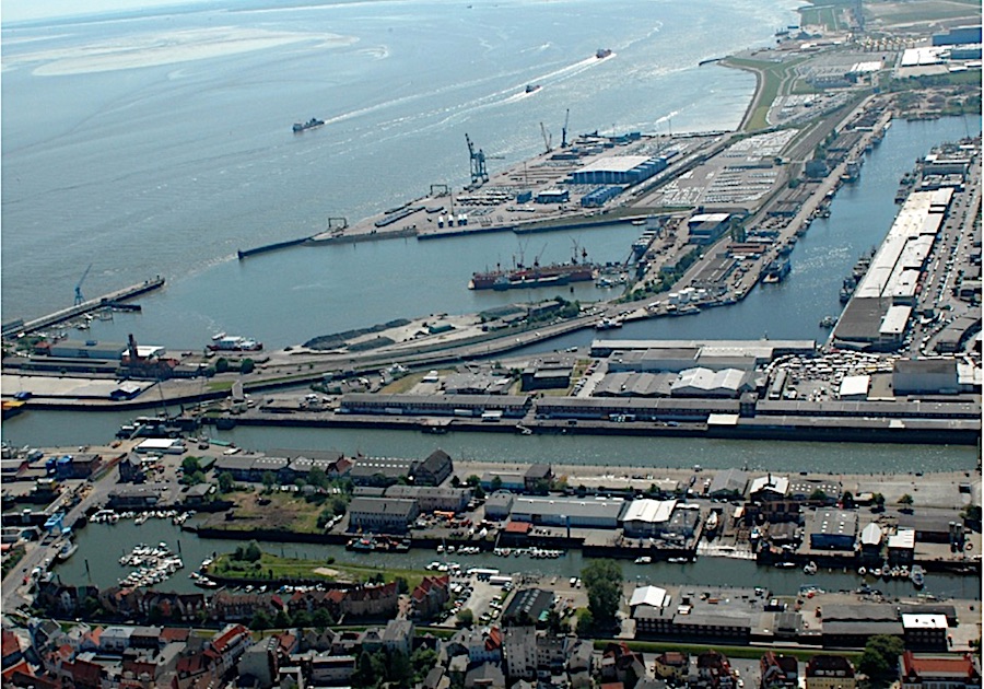 Alter Fischereihafen Luftaufnahme